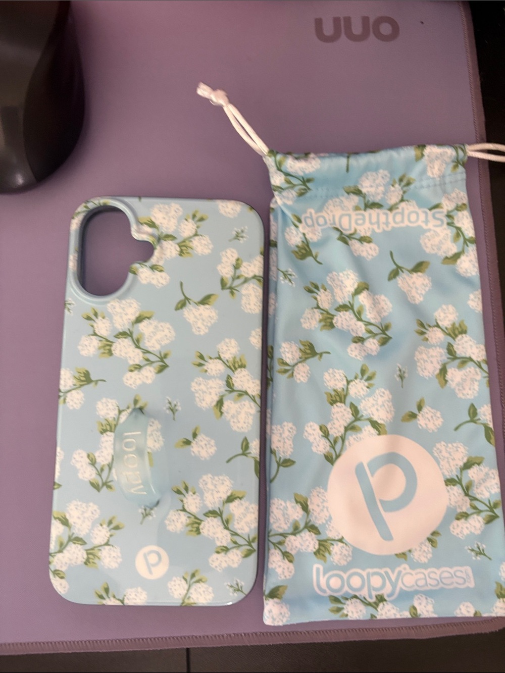 Loopy Case iPhone 16 Plus Hydrangeas with Strap